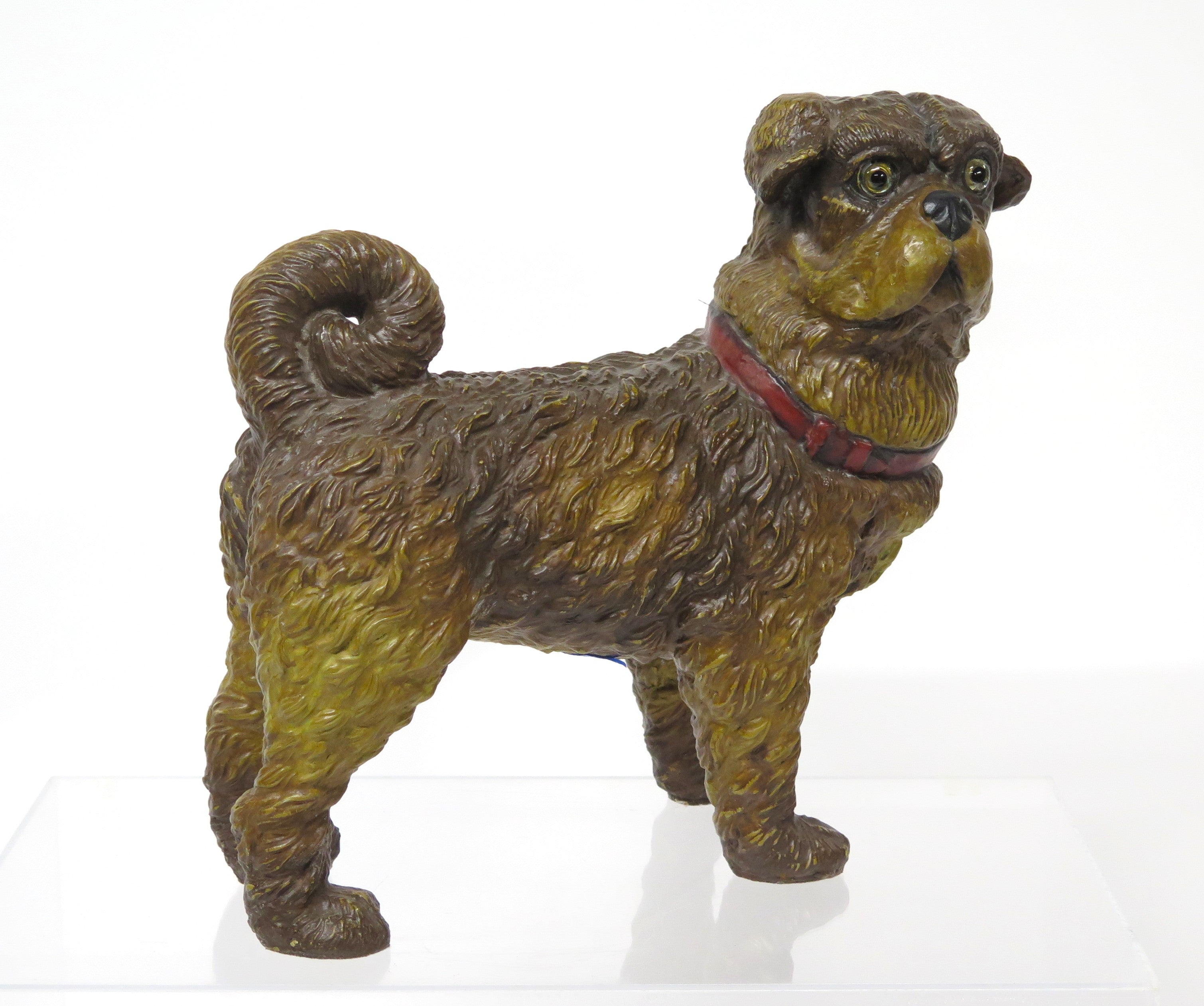 An English Composition Standing Dog Sculpture
