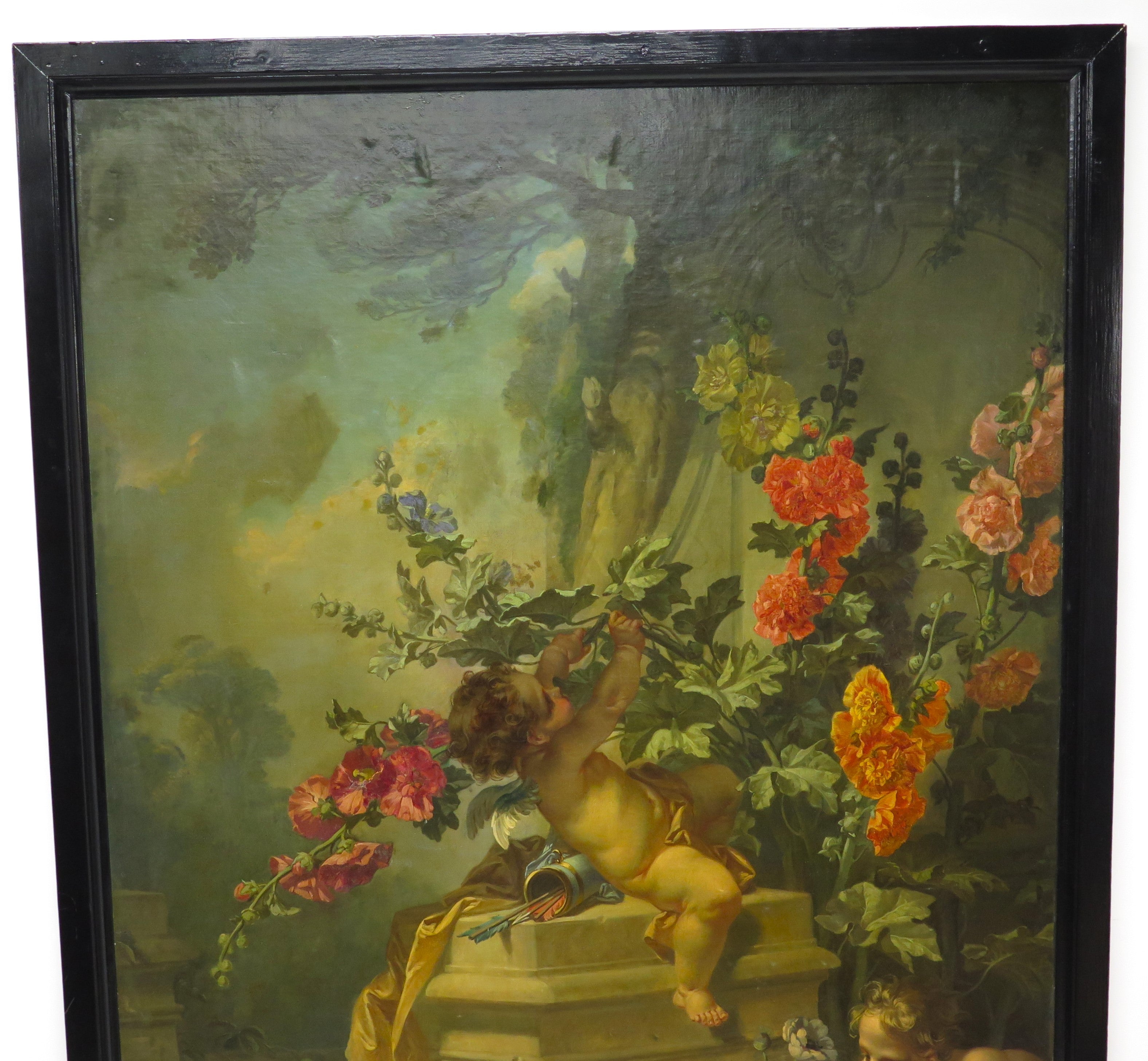 19th Century Oil on Canvas French Floral Still LIfe