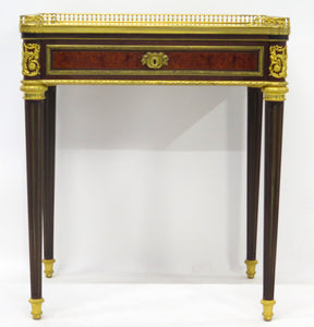 A Very Fine French 19th Century Ormolu-mounted Mahogany and kingwood Table à écrire ( Writing Table ) in the Louis XVI Style