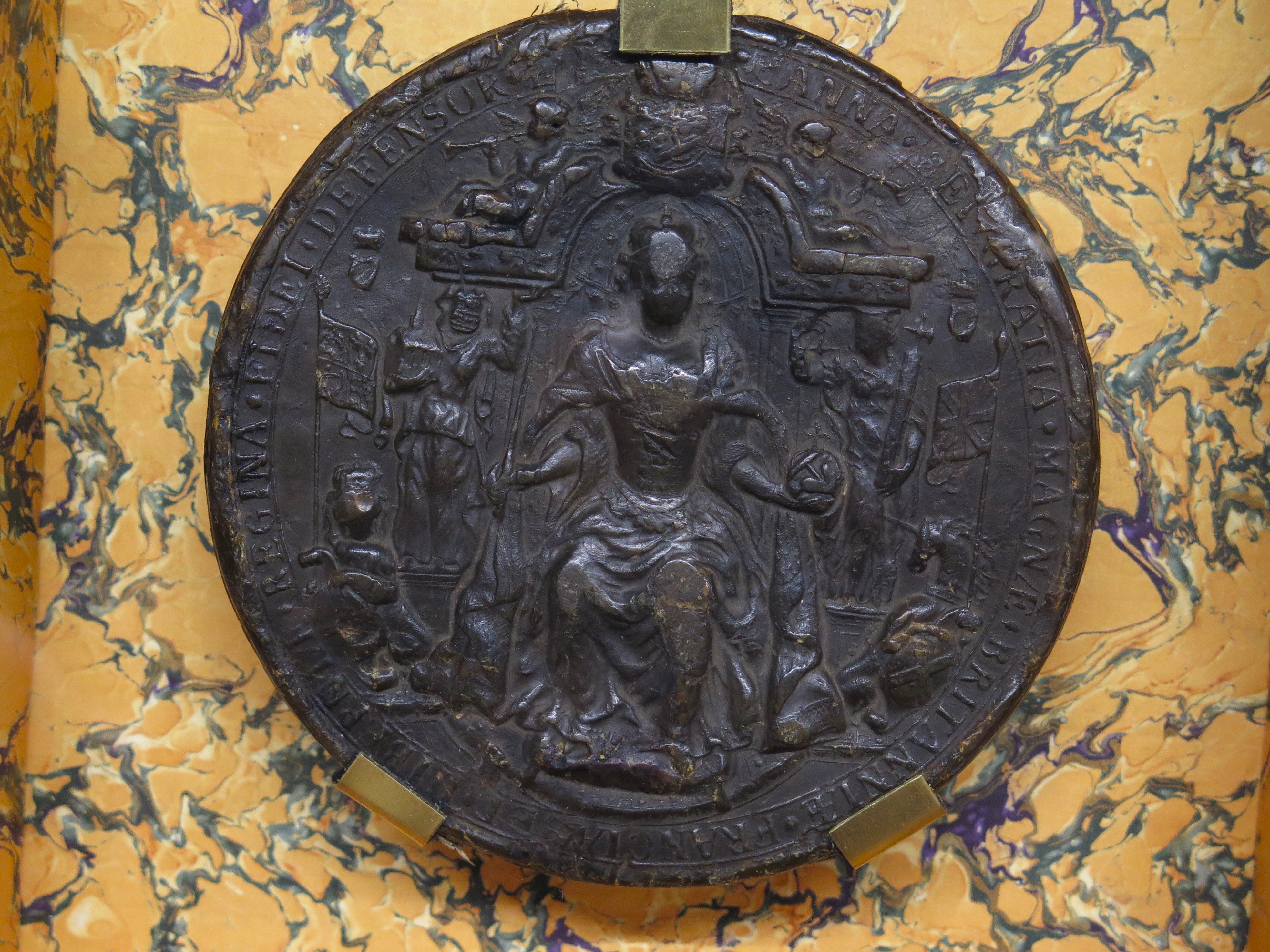 Third Great Seal of Queen Anne (1702-1714) Post Union of the Kingdoms in 1707