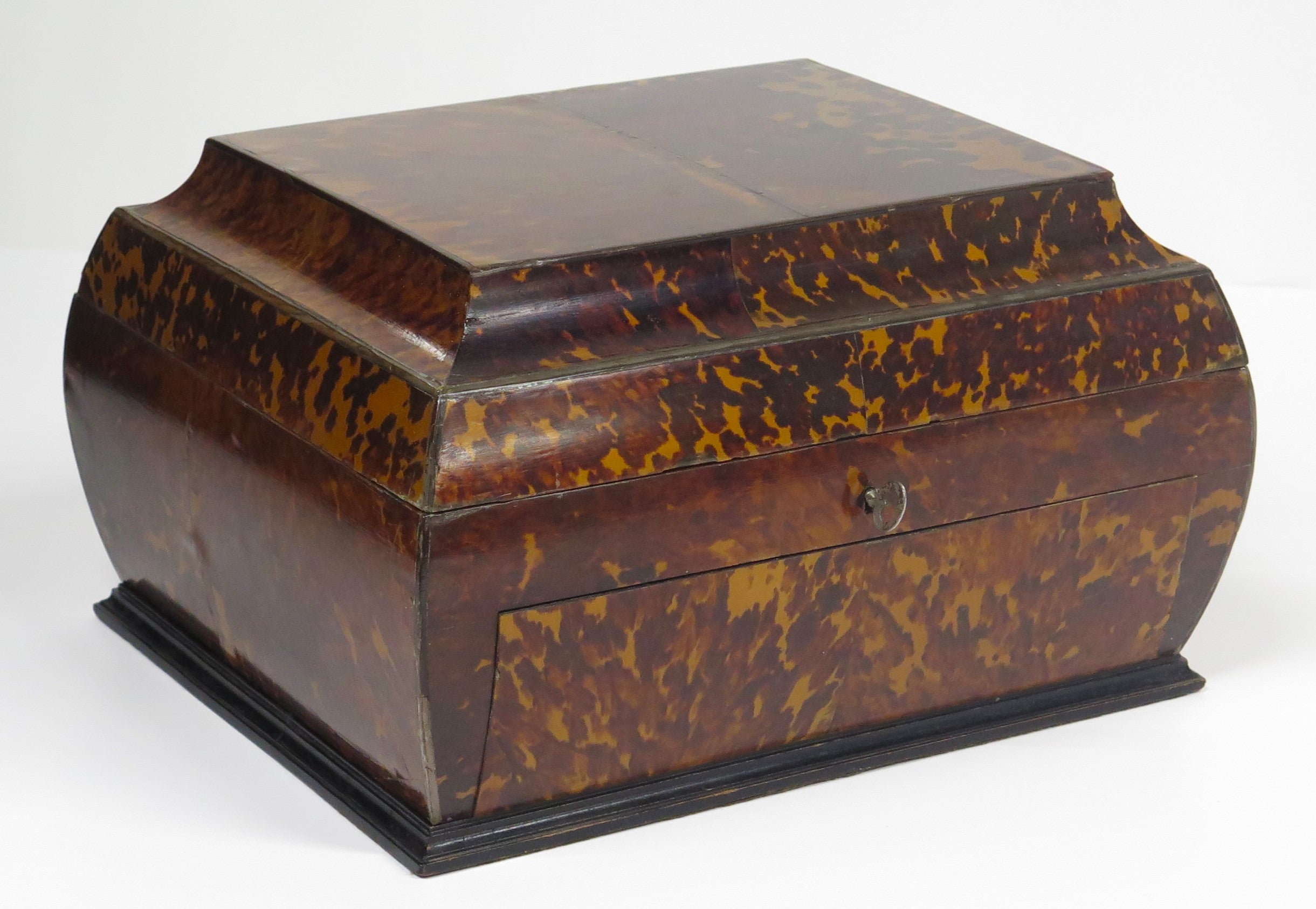 English Regency Tortoise Shell Jewelry Casket