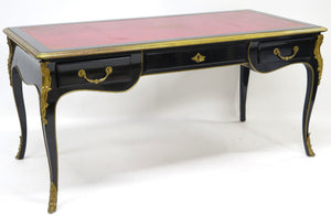 A Louis XV-Style Black Lacquer Bureau Plat / Writing Desk