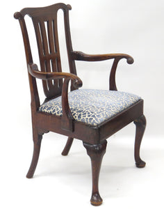 A George III Chippendale Style Mahogany Armchair