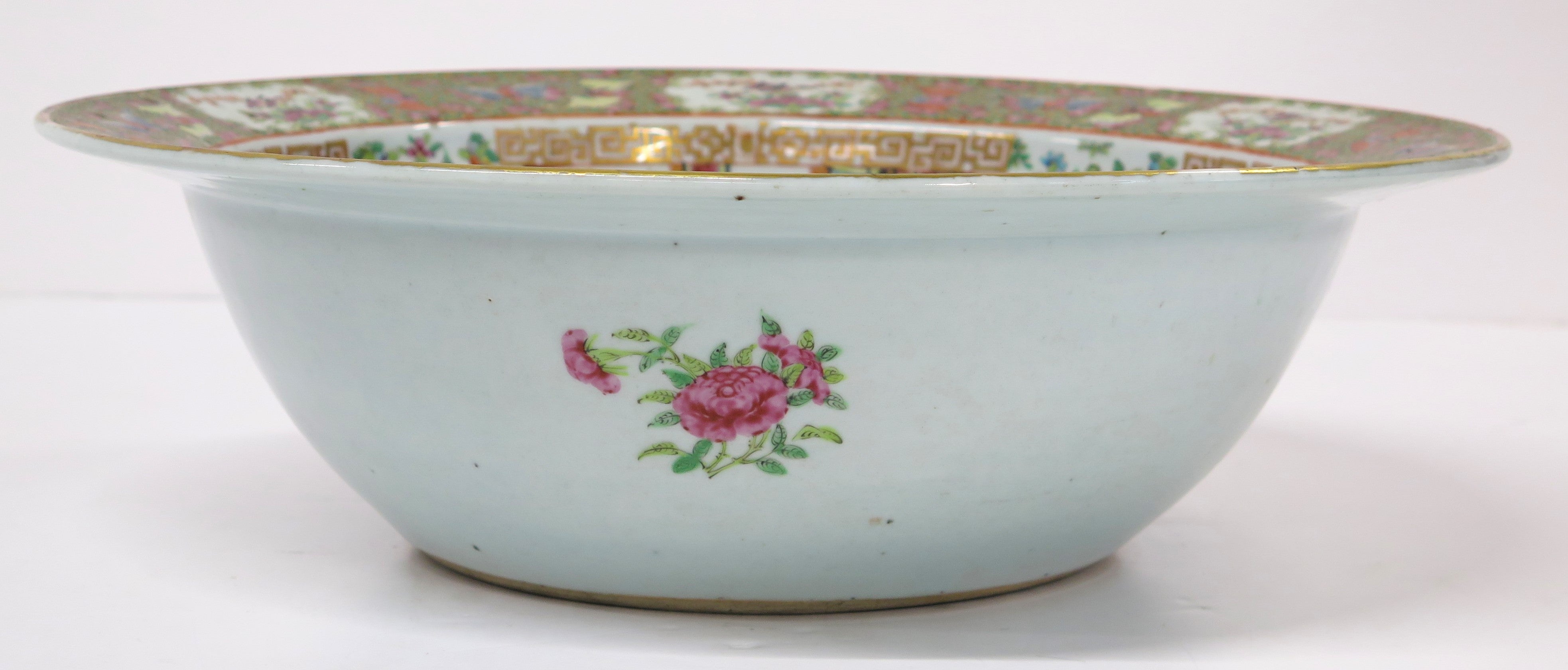 A Fine Large Chinese Export Rose Medallion Bowl