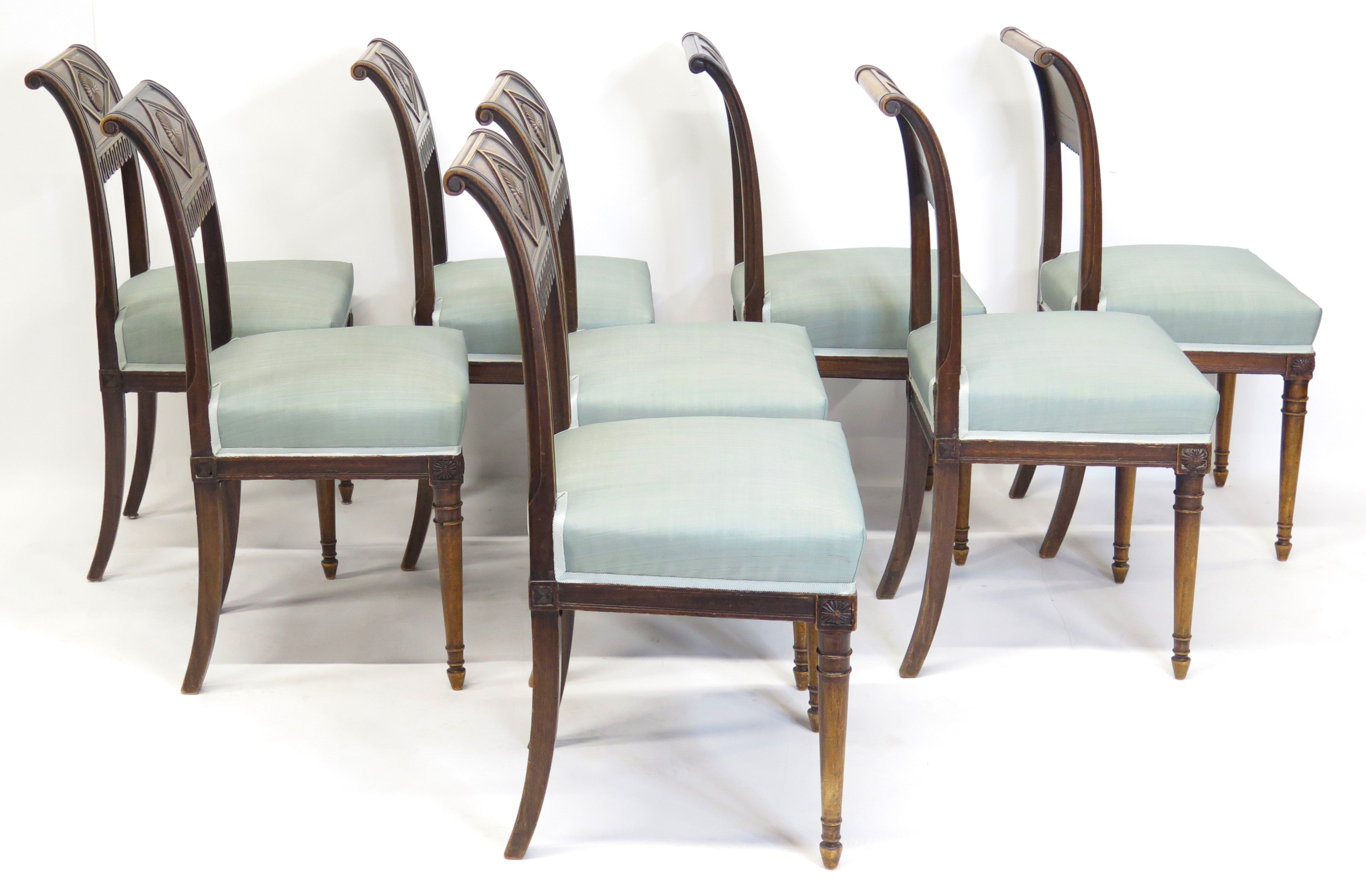 Set of Eight Neoclassical Chairs in the Style of Henri Jacob (French, 1753-1824)