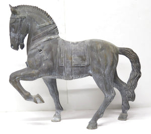 A Well-made Bronze Etruscan War Horse Sculpture