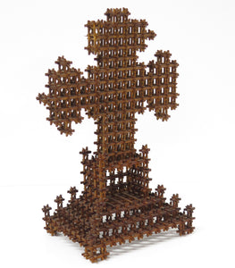 A Large Scale American Folk "Tramp Art" Cross