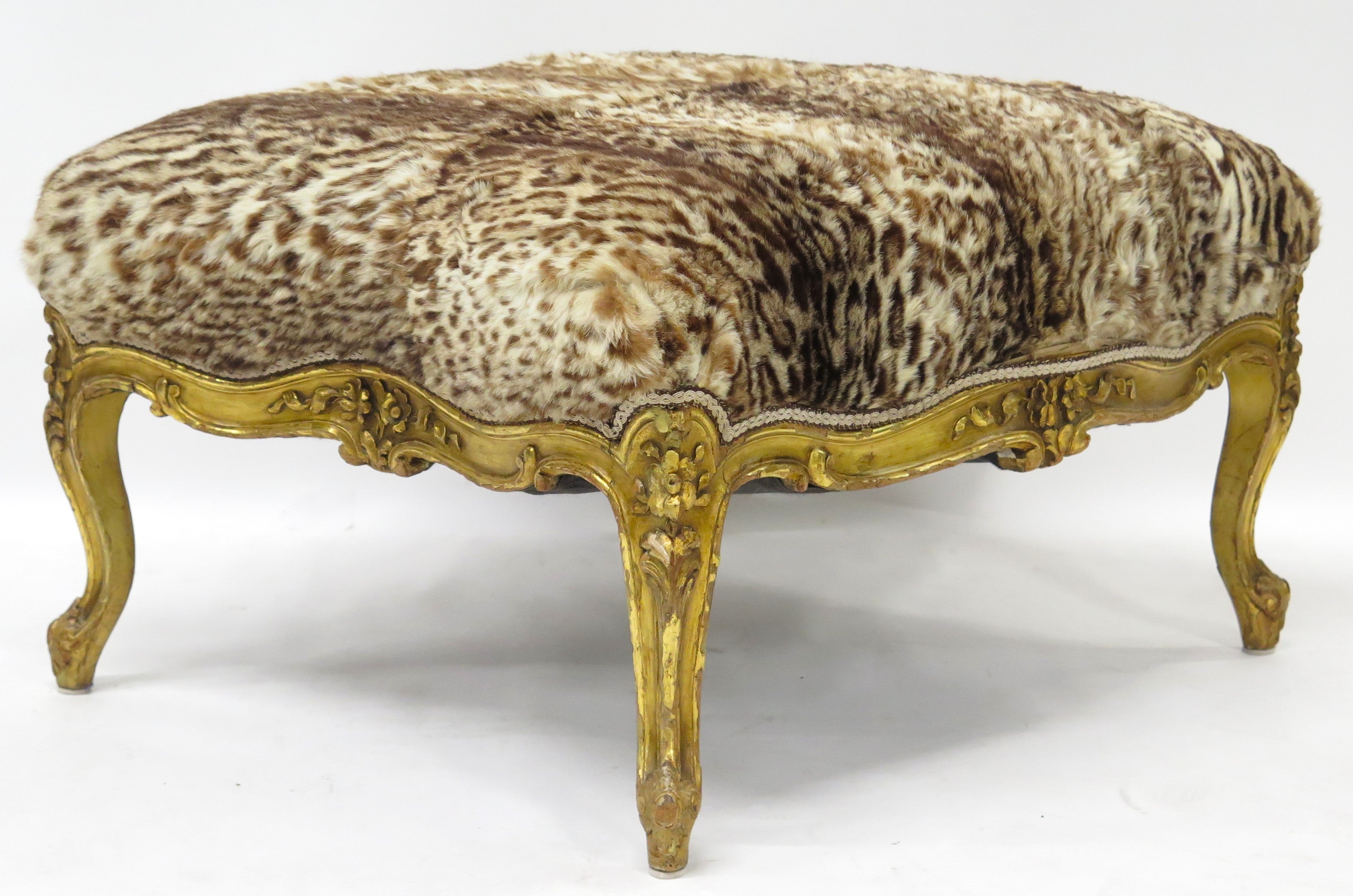 A 19th Century Louis XV Style Giltwood Tabouret