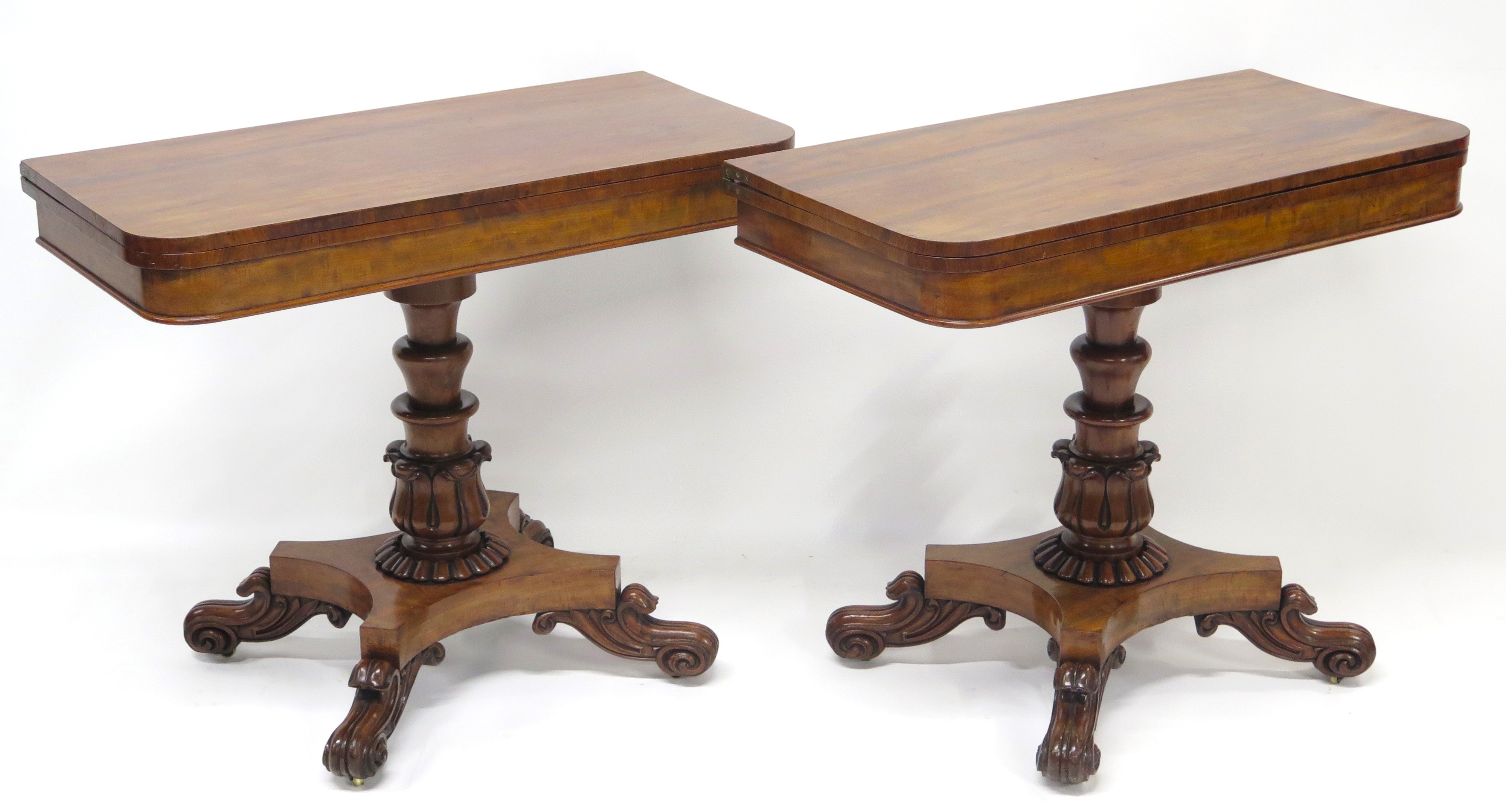 A Matched Pair of William IV Rosewood Games Tables