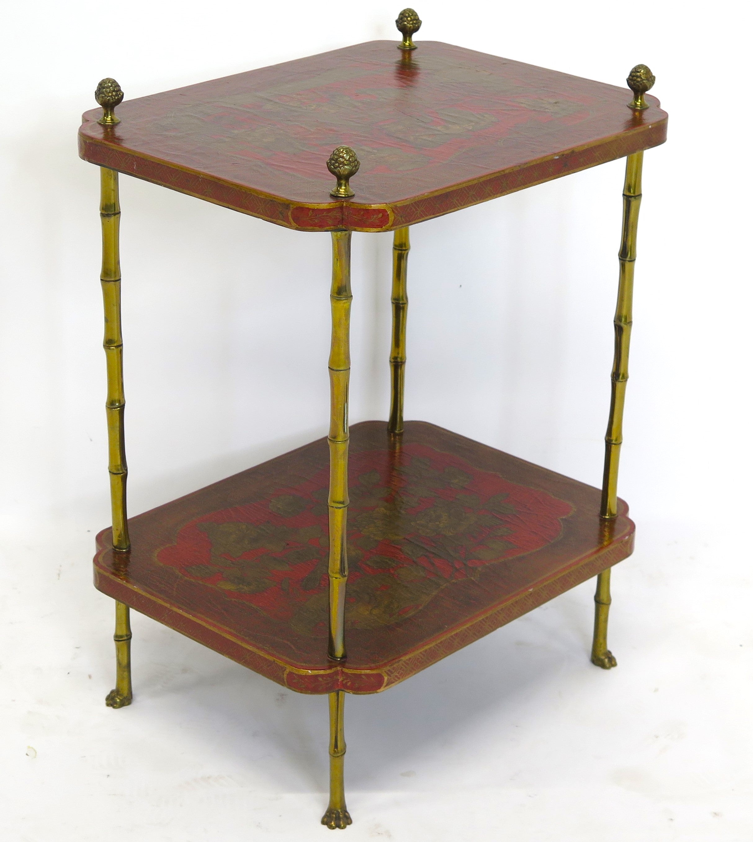 Maison Bagues Red Japanned Side Table