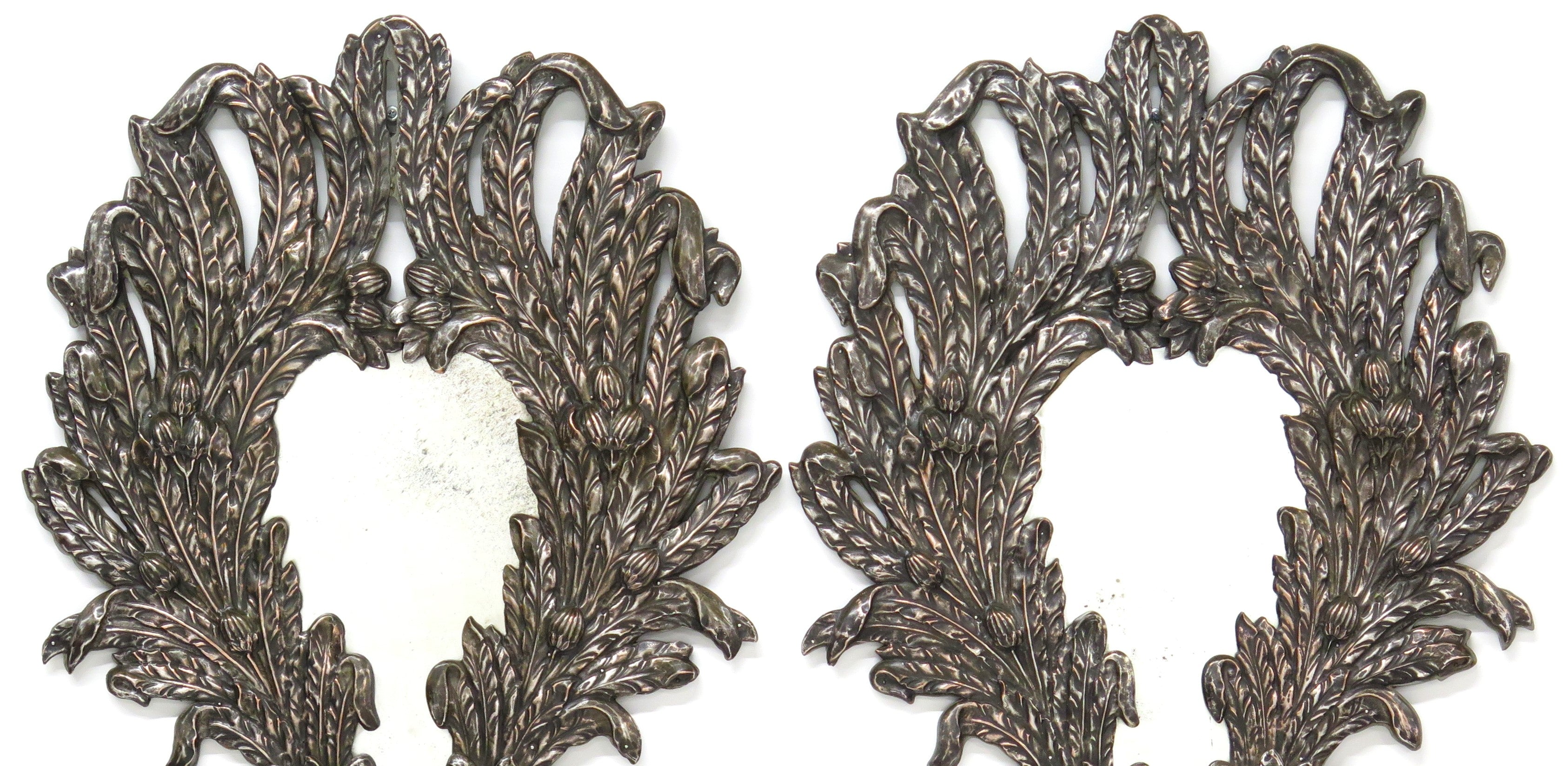 A Pair of Silver Plate Mirrors