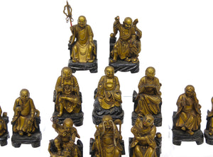 Set of 18 Chinese Giltwood Immortals