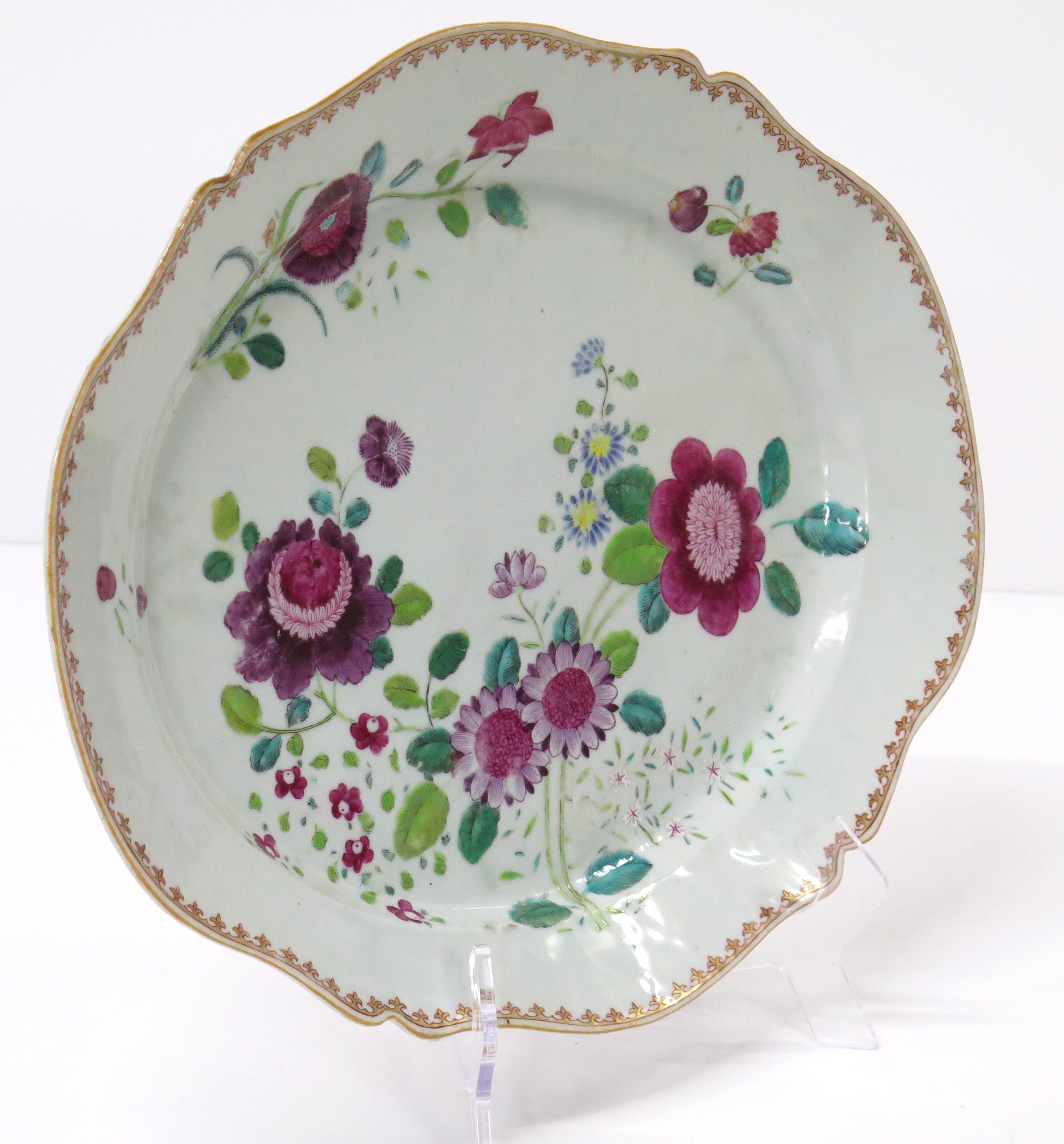A Famille Rose Meat Plate