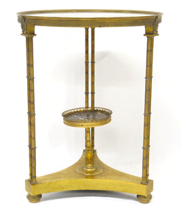 A Louis XVI Style Gilt Bronze Gueridon