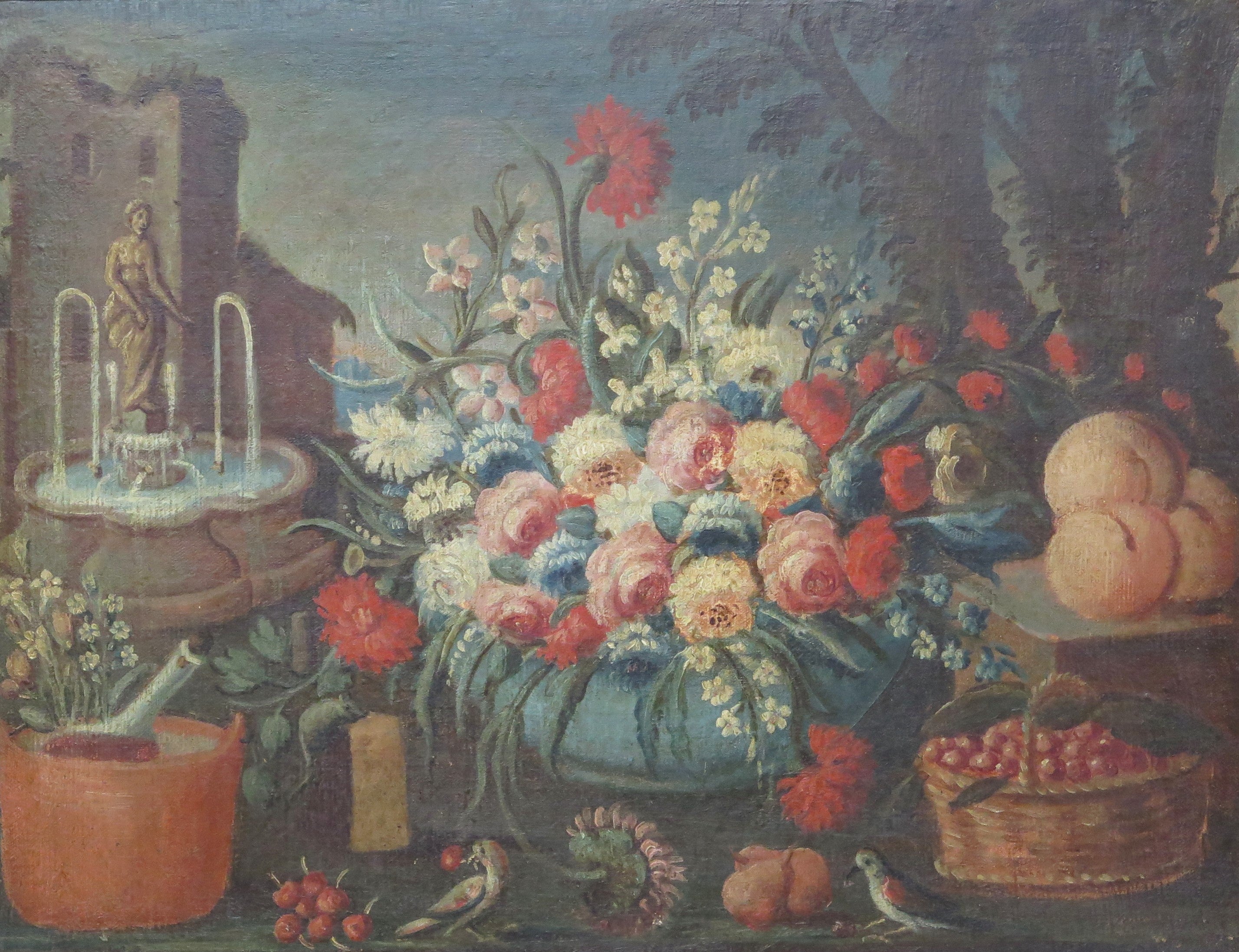 Oil on Canvas Painting of a Floral Arrangement