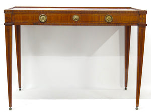 A Late 18th / Early 19th Century Dutch Marquetry Inlaid Veneered Silver Table