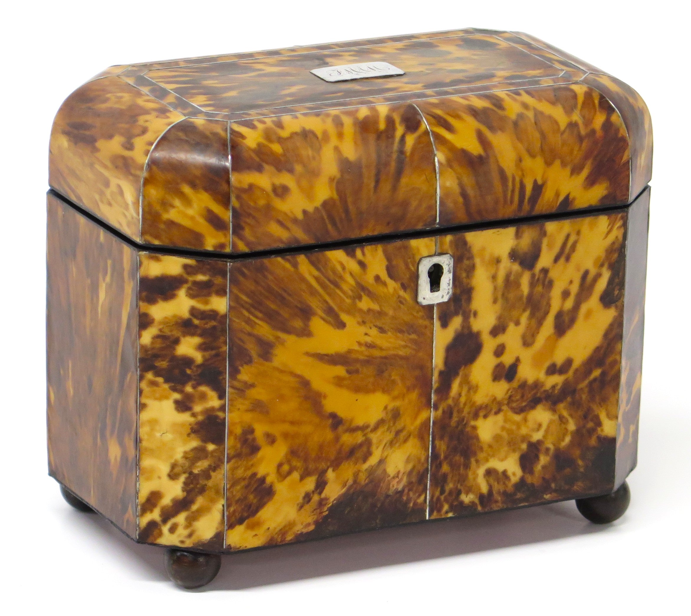 A Nicely Proportioned Tortoise Shell English Regency Tea Caddy – Nick ...