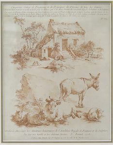 "Cahier de Principles" French School Print in the Manner of Sanguine