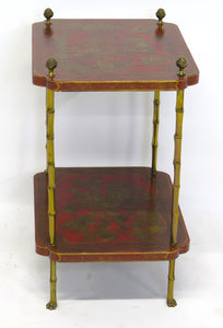 Maison Bagues Red Japanned Side Table