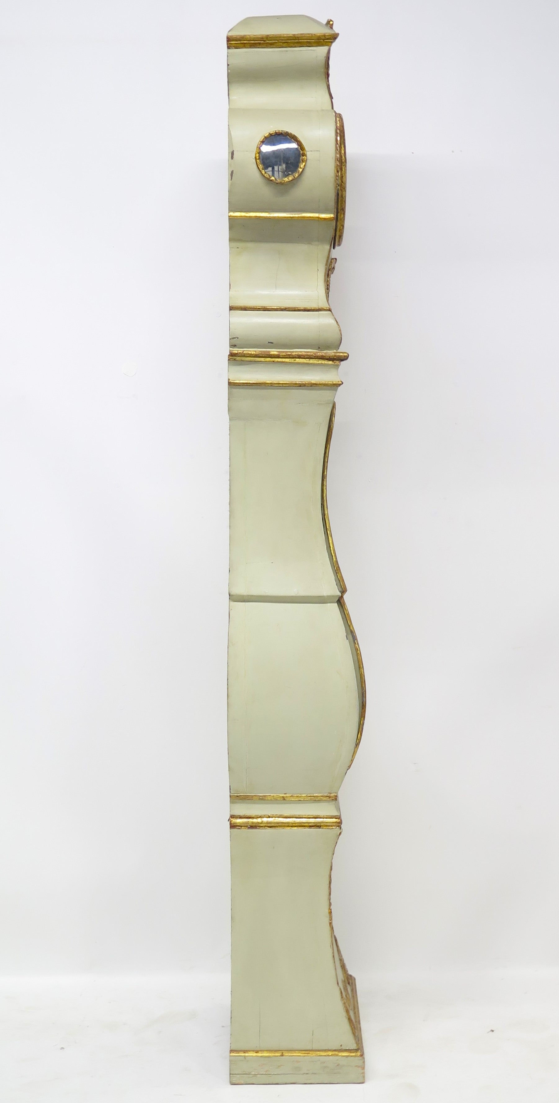 Baroque Paint and Parcel Gilt Longcase Clock