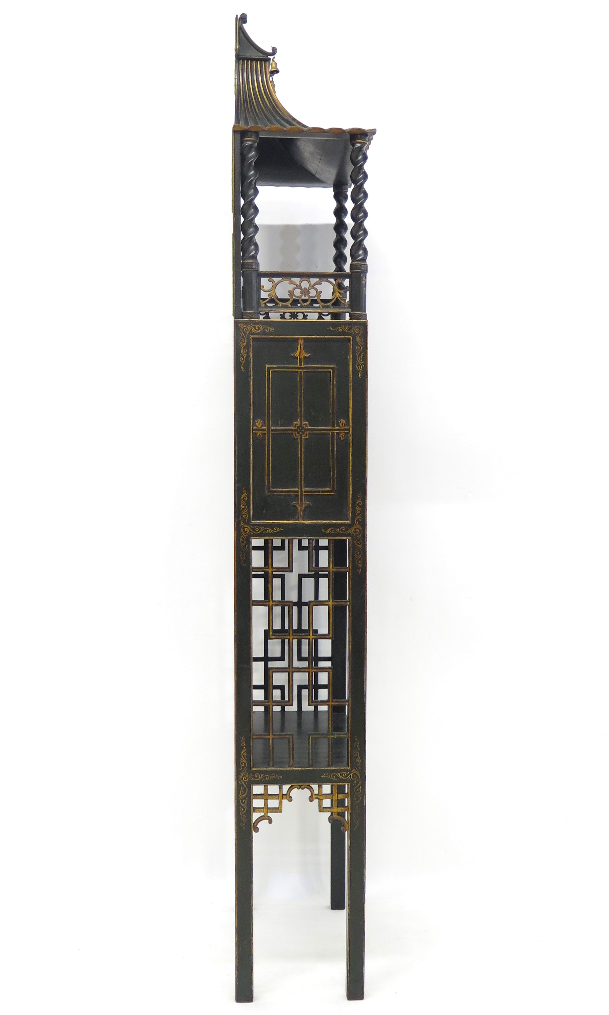Chinese Chippendale-Style Pagoda Etagere