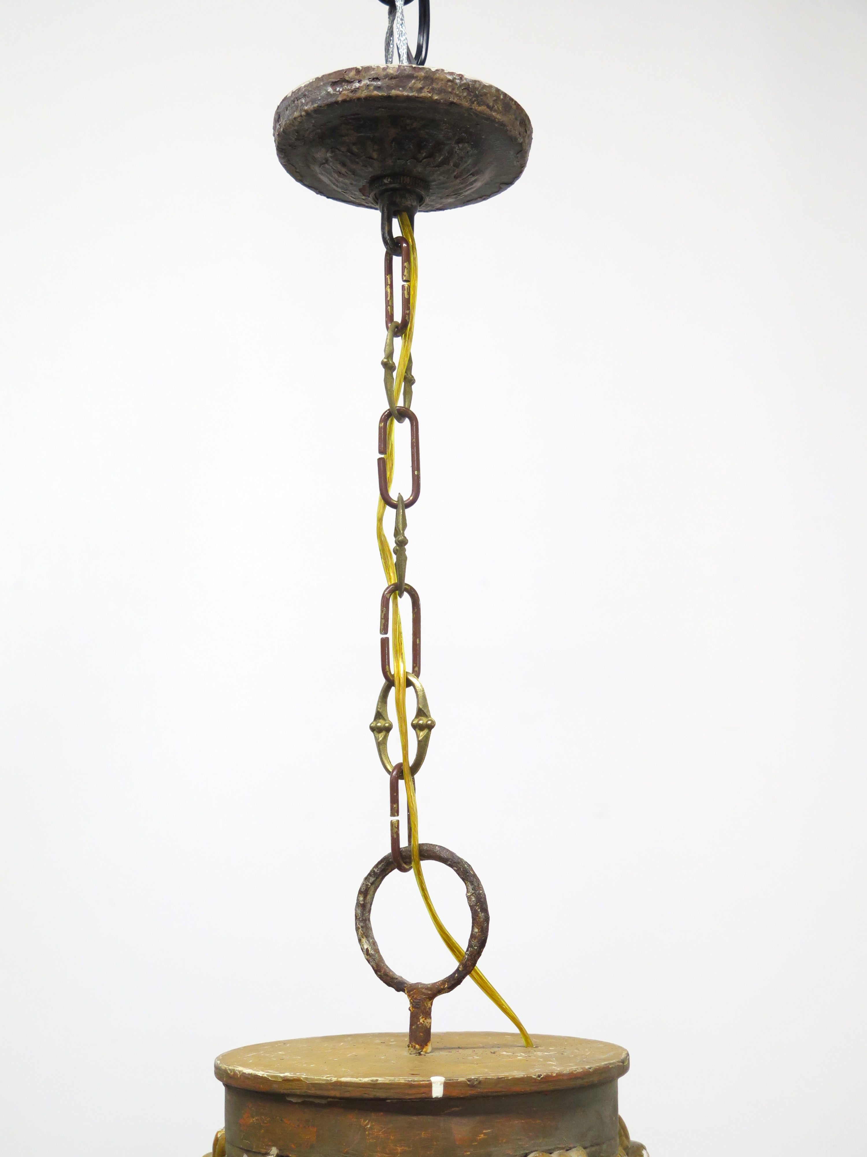 An Italian Gilt Wood Three Light Lantern