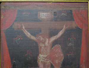 18th Century Spanish Colonial Oil on Canvas Painting
