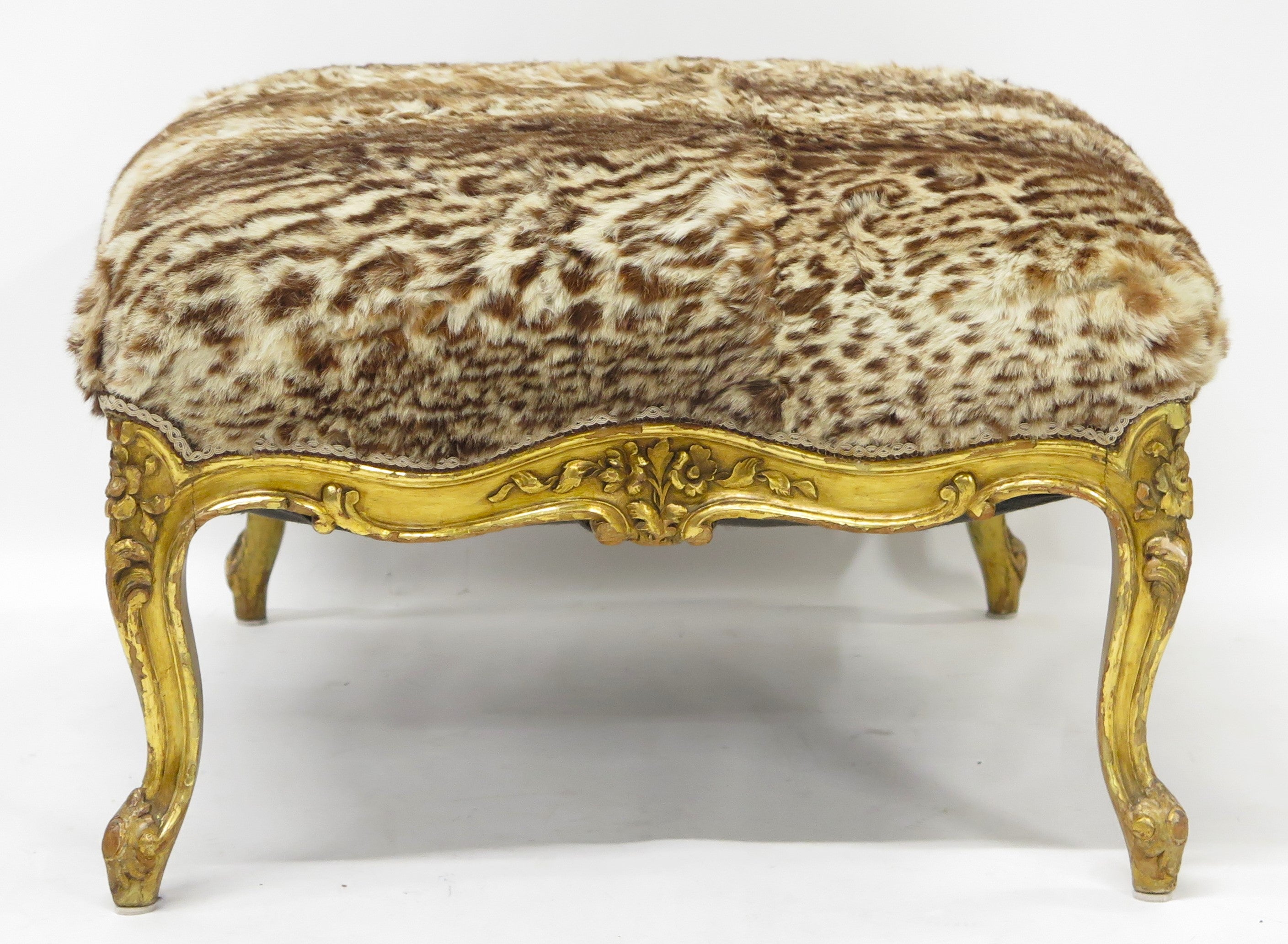 A 19th Century Louis XV Style Giltwood Tabouret