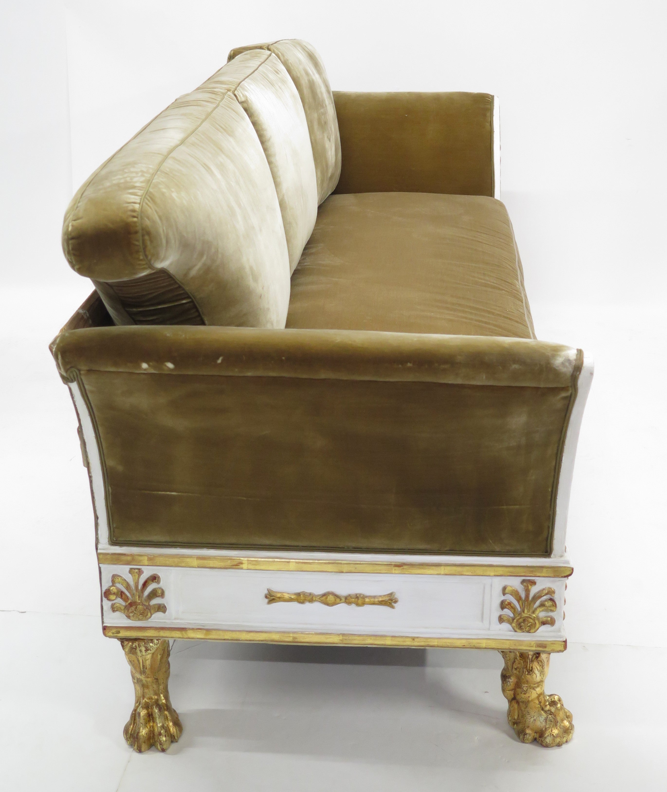 A Beautiful Late Regency Polychrome Settee