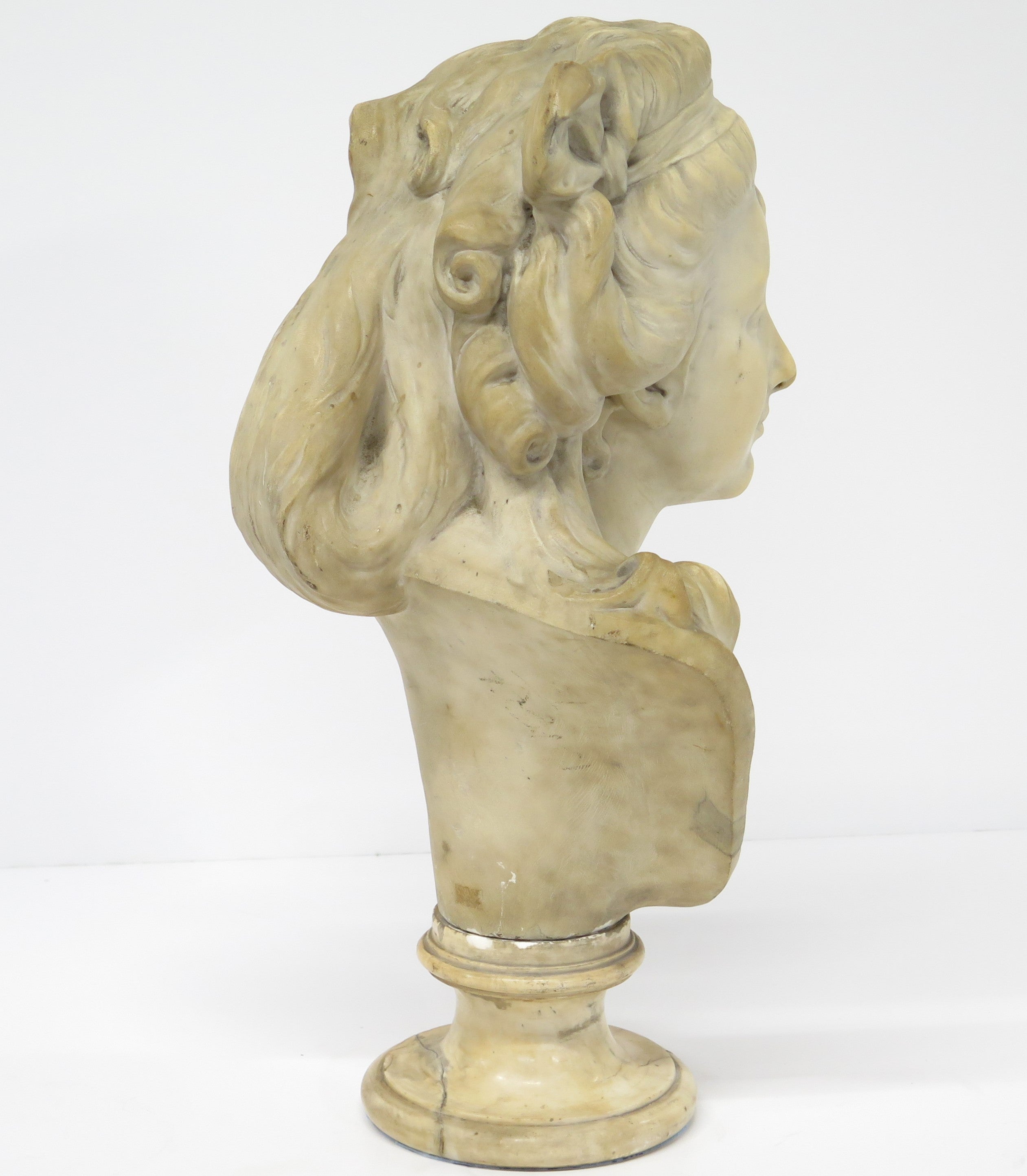 Carved Marble Bust of Marie Antoinette