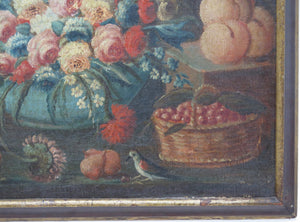 Oil on Canvas Painting of a Floral Arrangement