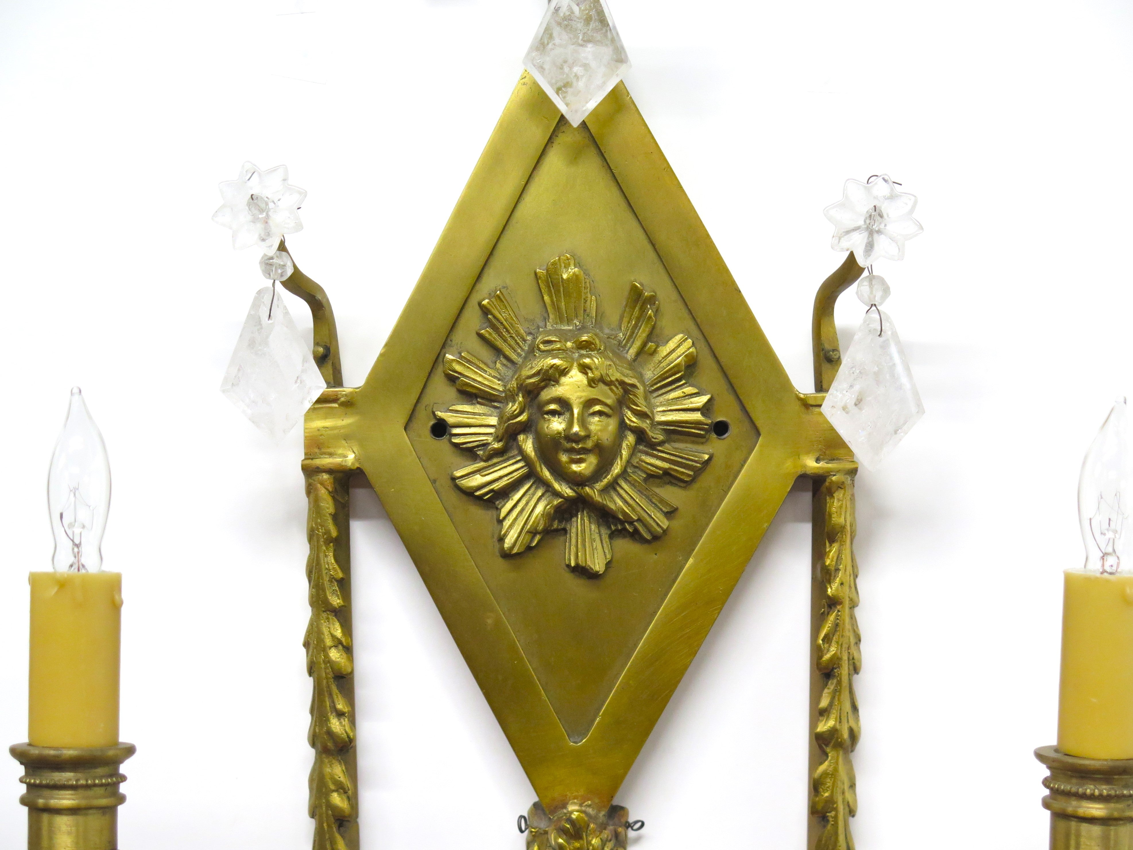 A Pair of Neoclassical Two Light Wall Sconces