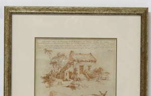 "Cahier de Principles" French School Print in the Manner of Sanguine