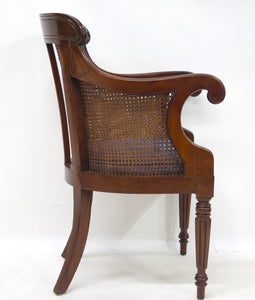 English Regency Mahogany Library Chair