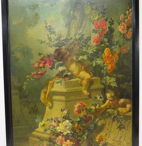 19th Century Oil on Canvas French Floral Still LIfe