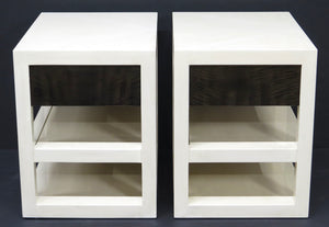 Pair of Highly Lacquered Side Table / Nightstands