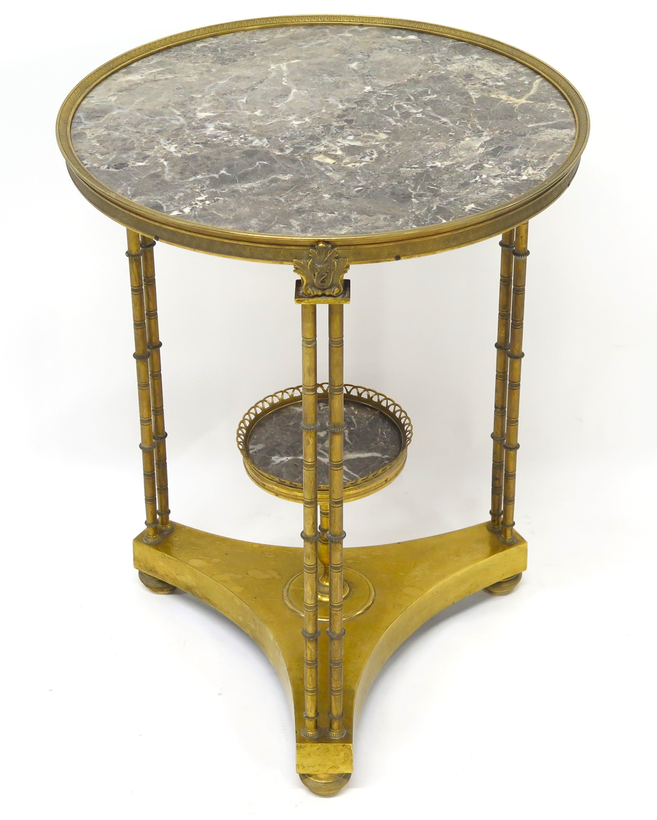 A Louis XVI Style Gilt Bronze Gueridon