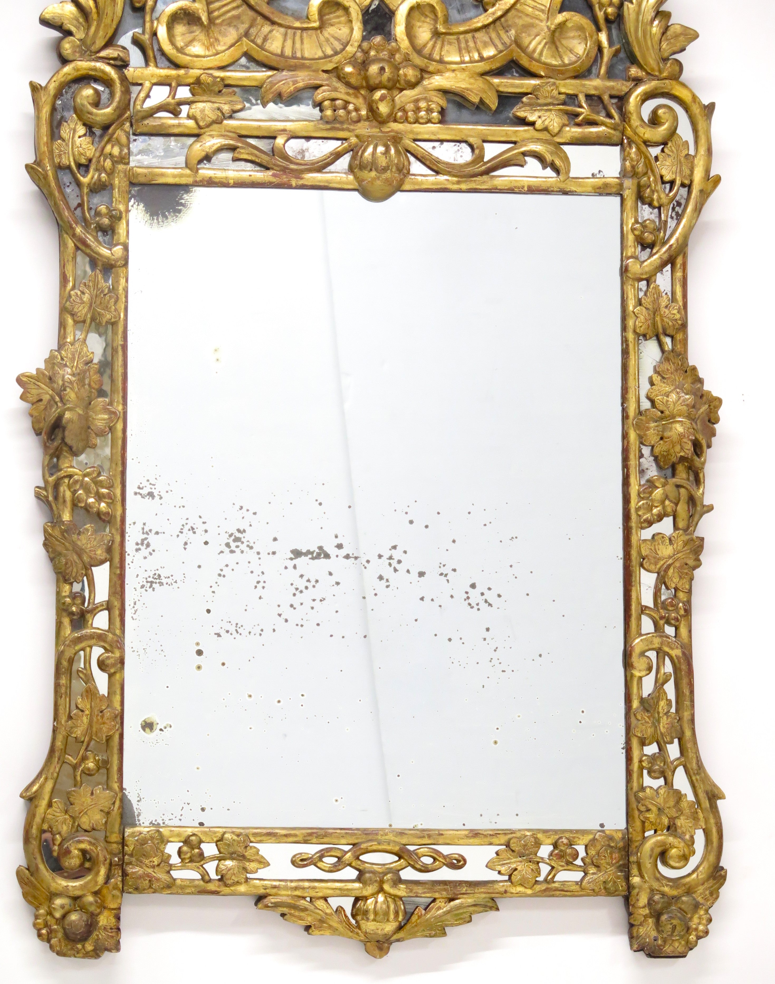 A Large Luois XV Gilt-wood Mirror