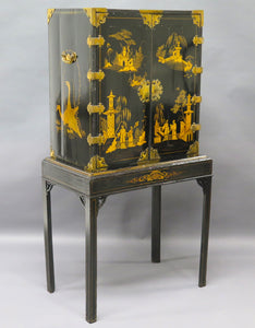 Opulent Chinese Collector's Cabinet on Stand