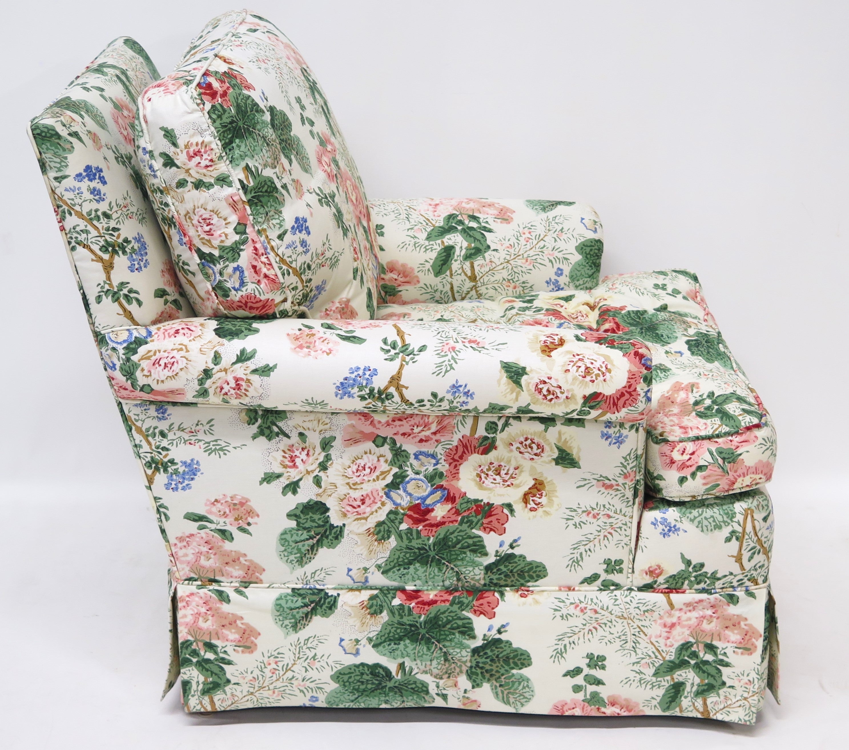 Down Filled Club Chair with Rolled Arms