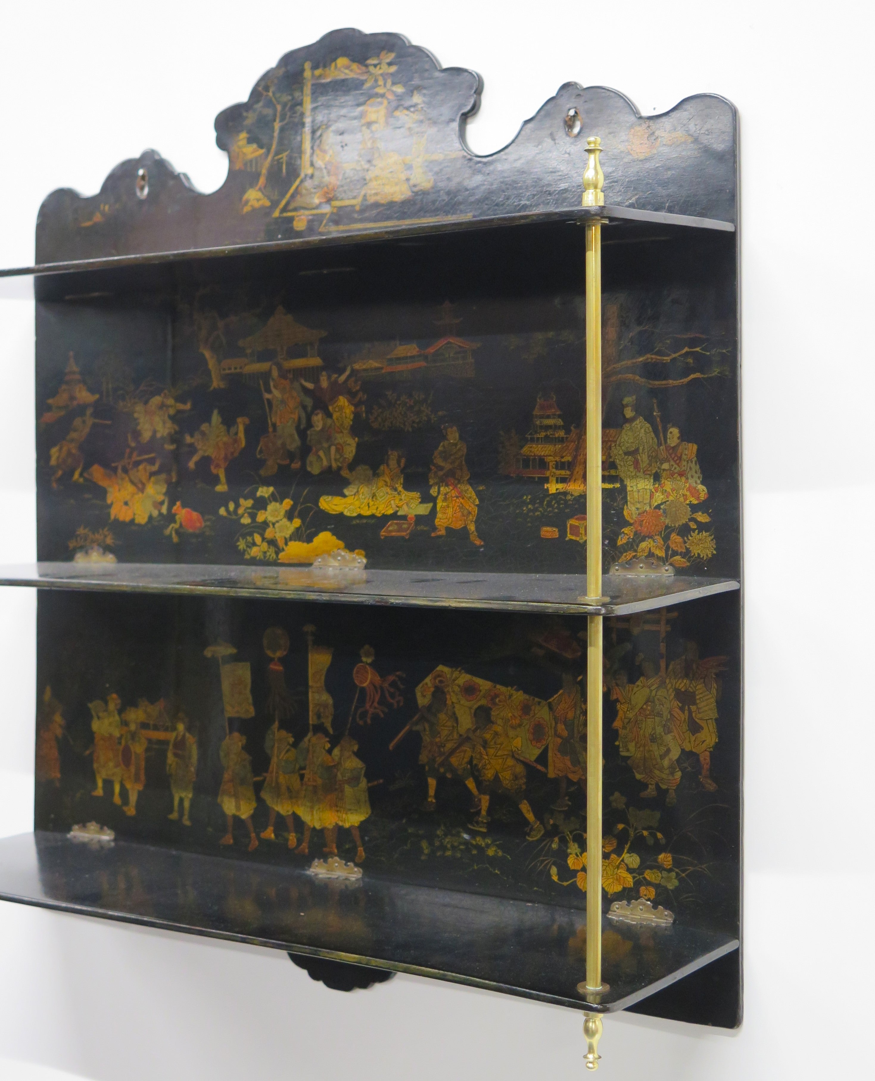 Late 19th Century French Shelf with Chinoiserie Decoration