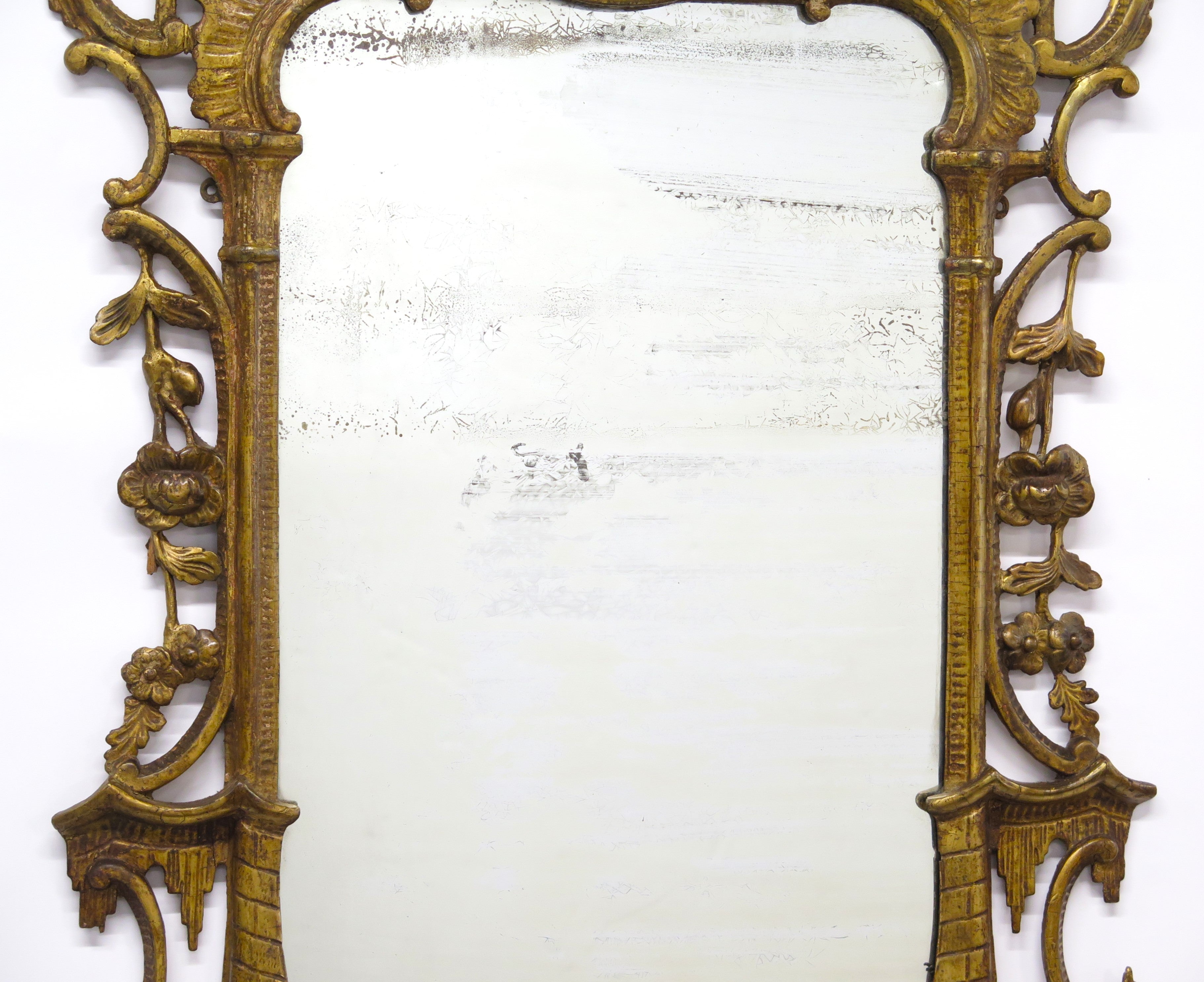 Mid-18th Century Irish Giltwood Wall Mirror