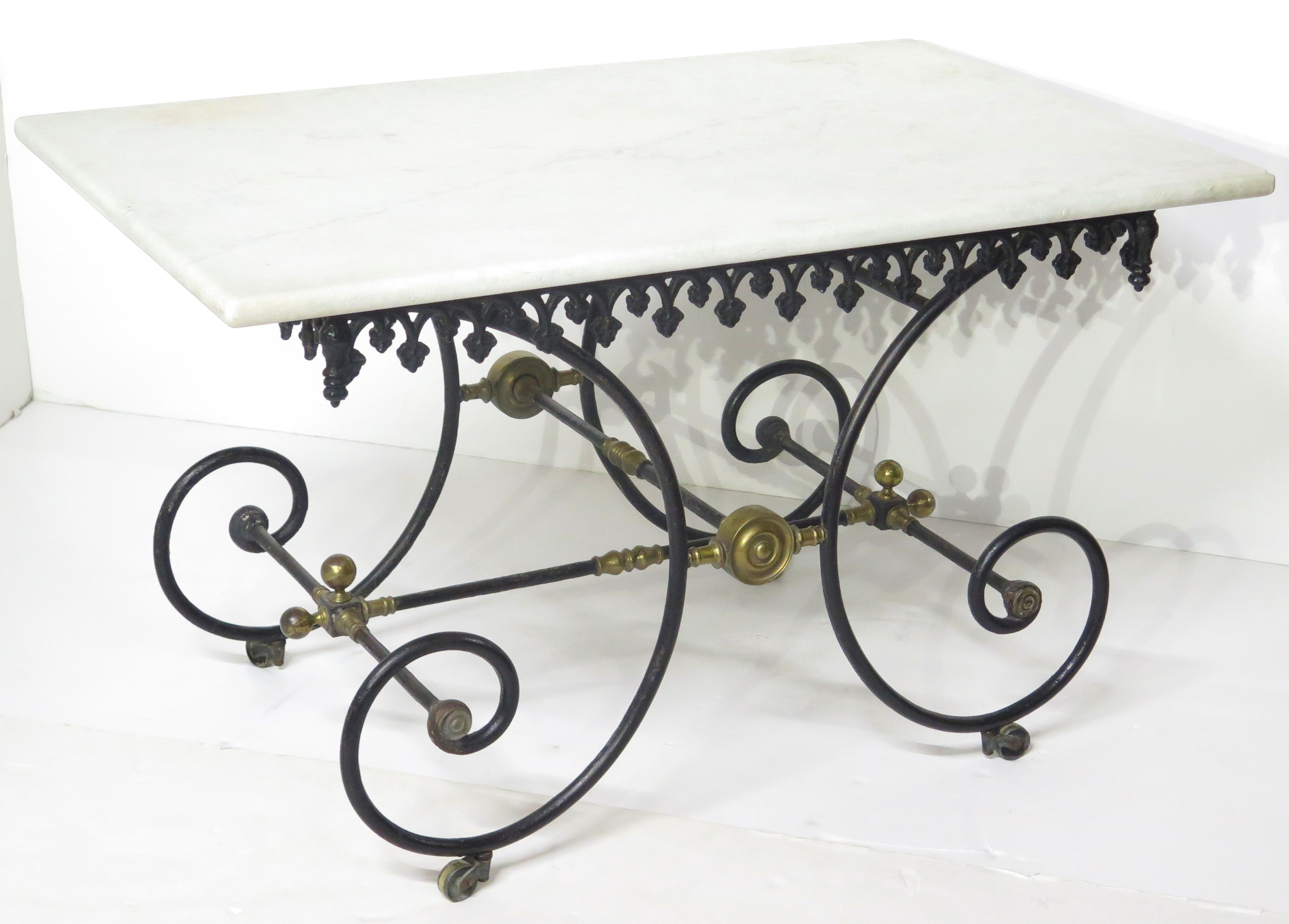 Early 20th Century Frenche Iron Pastri Table