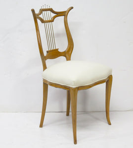 An Unusual Occasional Chair with Lyre Back