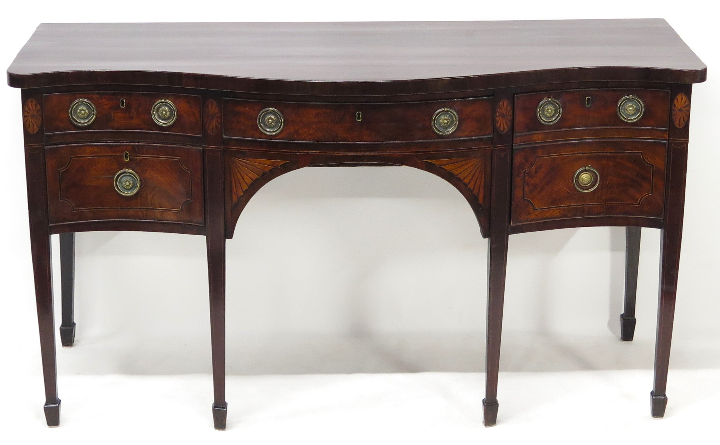 A George III Serpentine Front Mahogany Sideboard