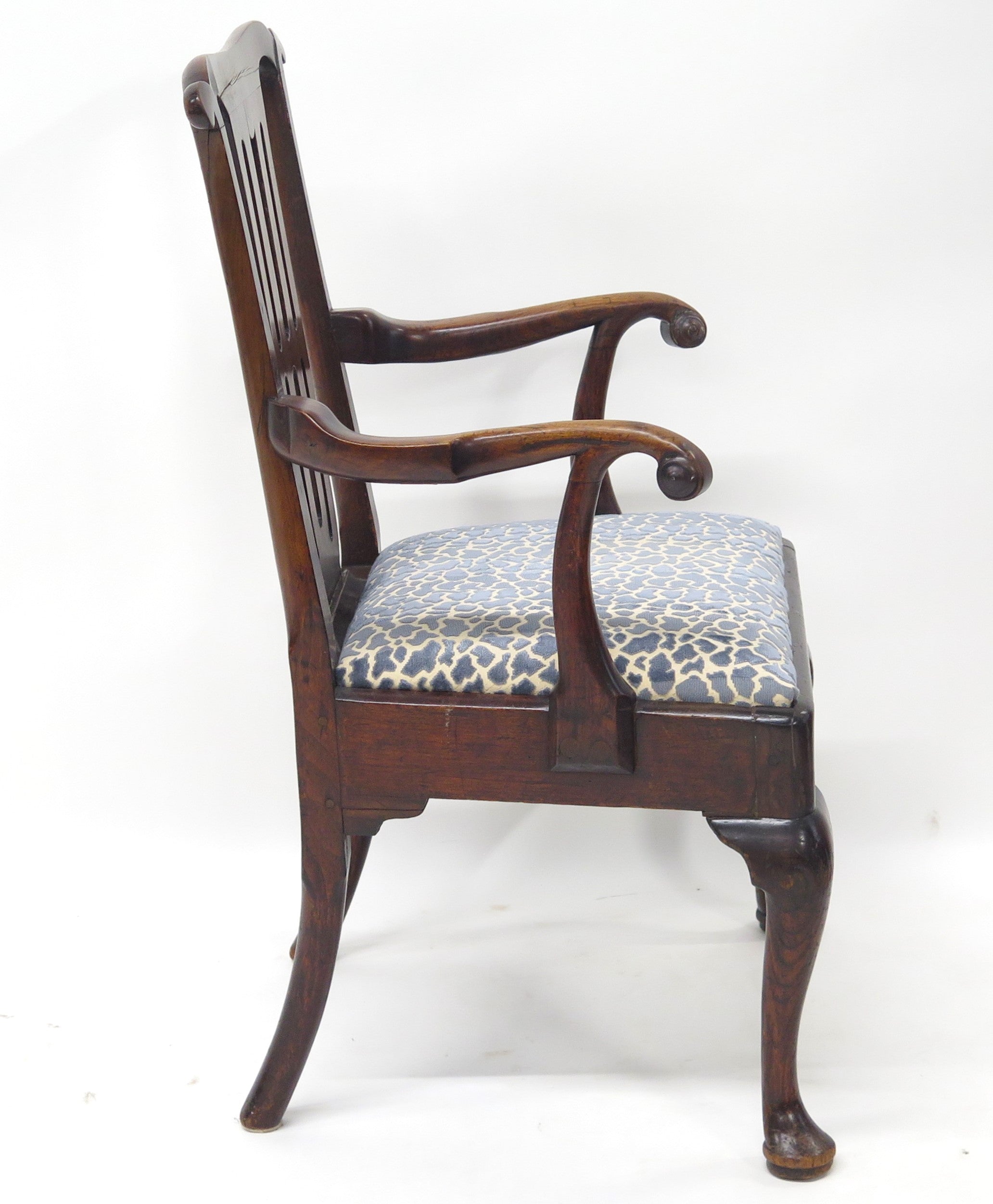 A George III Chippendale Style Mahogany Armchair