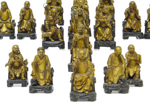 Set of 18 Chinese Giltwood Immortals