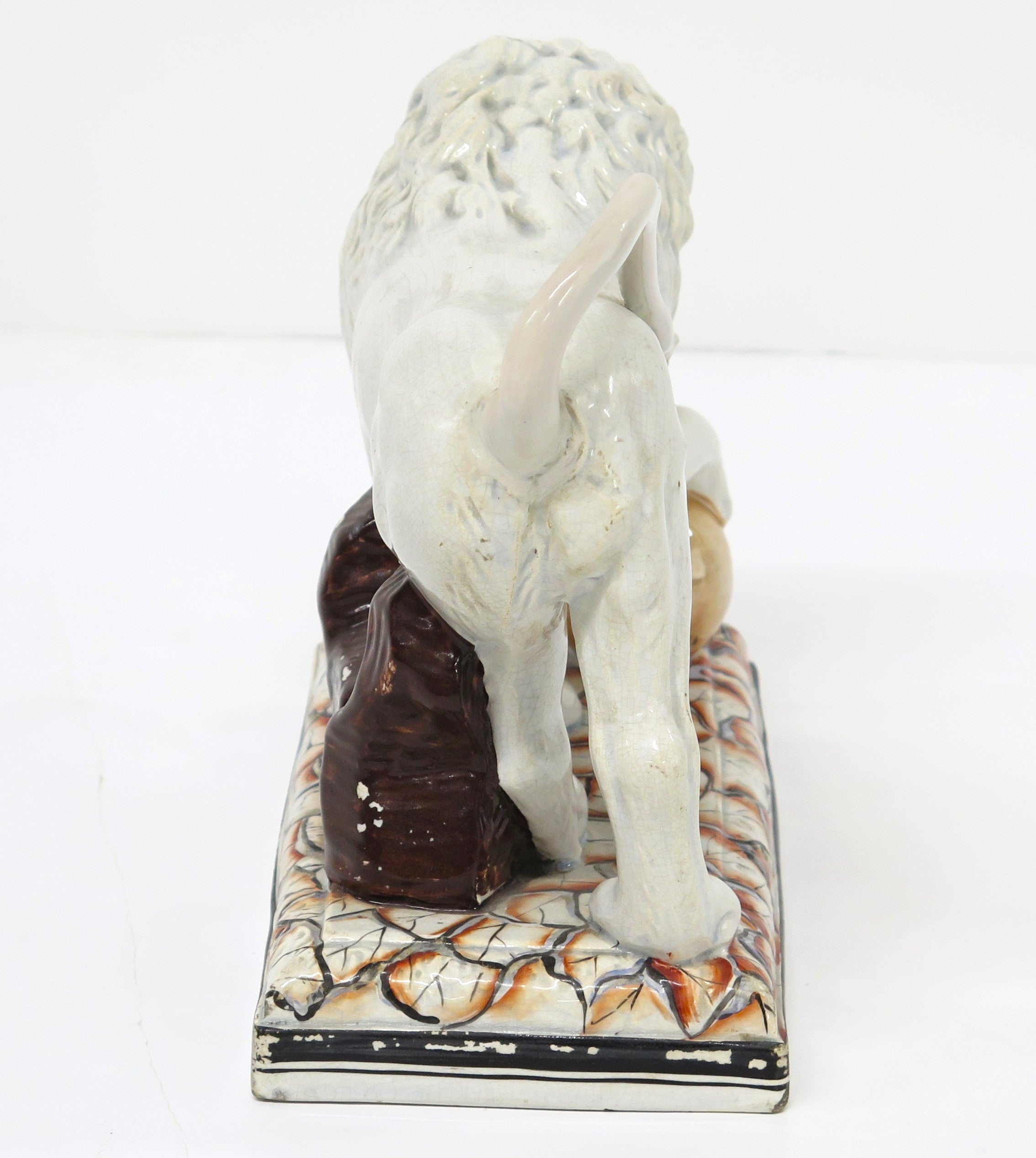 Late 18th Century Staffordshire Ceramic Figure of a Lion