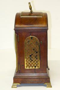 George II Mahogany Arched-Top Bracket Clock by Sly, Weymouth, England