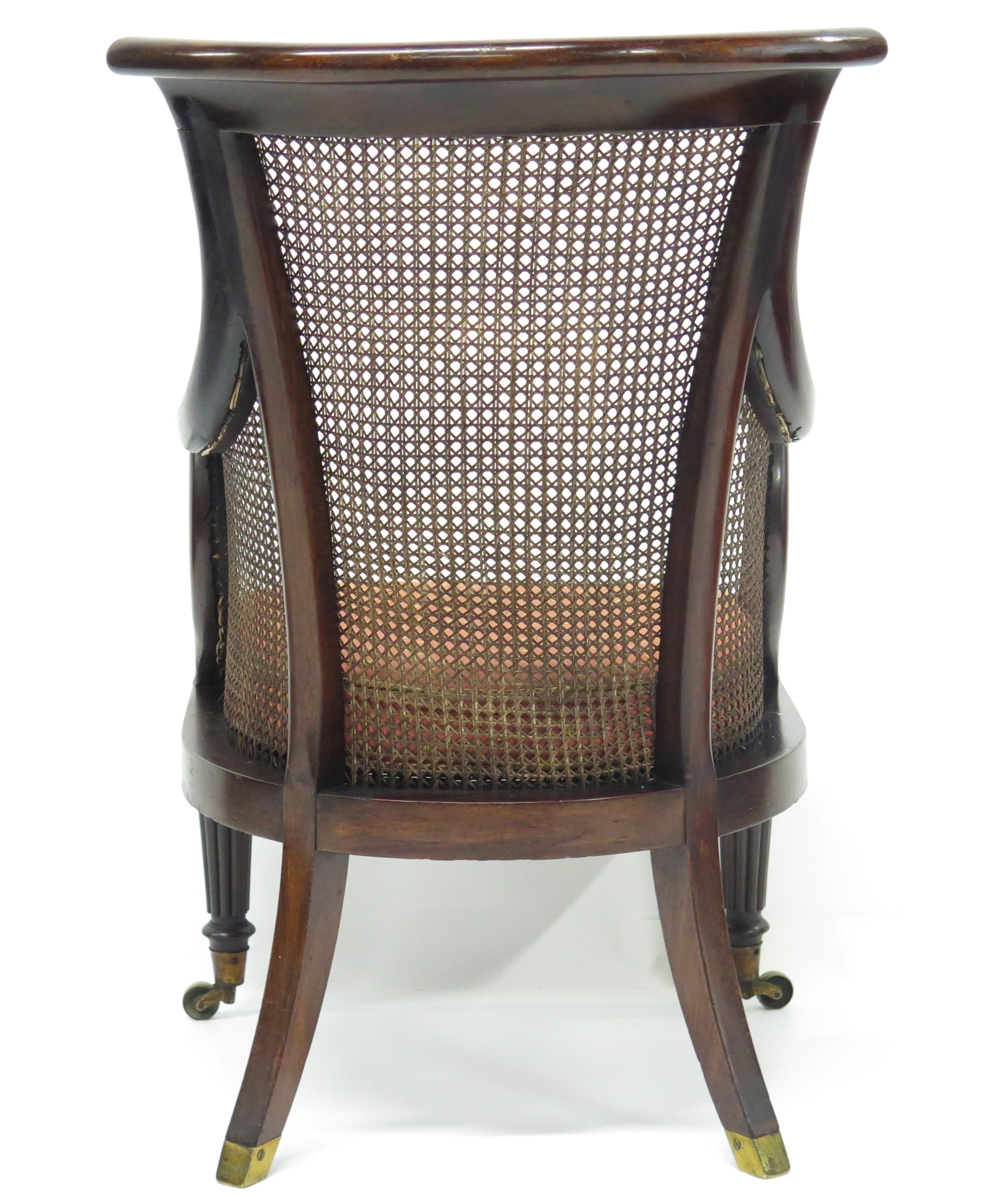 English Regency Caned Library Chair, possibly Gillows